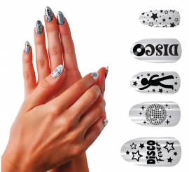 Pack de 12 Uñas Disco con Pegamento