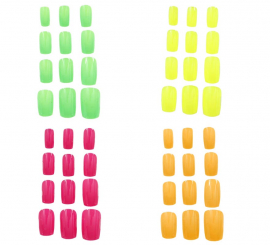 Pack de 12 Uñas Neón para mujer en varios colores