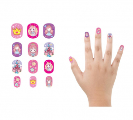 Pack de 12 Uñas Pequeña Princesa para niña
