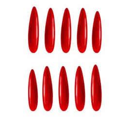Pack of 12 red nails with adhesive