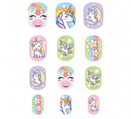 Pack de 12 Uñas Unicornios para niña