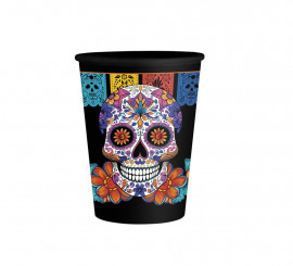 Packung mit 12 Day of the Dead-Gläsern mit 9Oz/250 ml