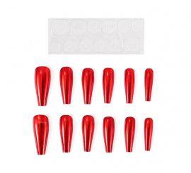 Pack of 13 red metal effect self-adhesive nails