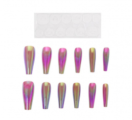 Pack of 13 Self-adhesive Nails with iridescent metal effect