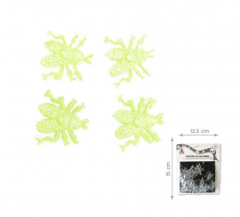 Pack of 16 fluorescent flies