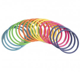 Pack of 18 Hoop Bracelets in assorted colors