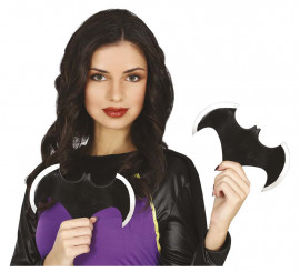 Pack of 2 Black Batarangs of 20 cm