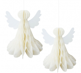 Pack de 2 Colgantes Panal de Ángel de 15 cm