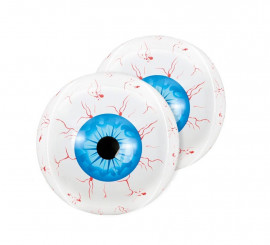 Pack of 2 Inflatable Blue 4D Eye Balloons of 55 cm