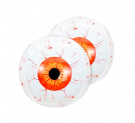 Pack of 2 Red 4D Inflatable Eye Balloons of 55 cm