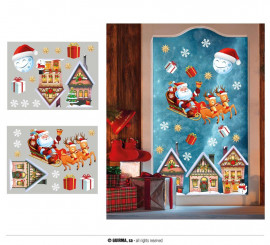 Pack of 2 Electrostatic Christmas Window Sheets 30x40 cm