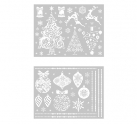 Pack of 2 Electrostatic Sheets Christmas Snow 30x40 cm