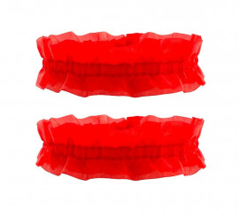 Pack of 2 red garter belts