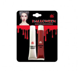 Pack of 2 White and blood makeup