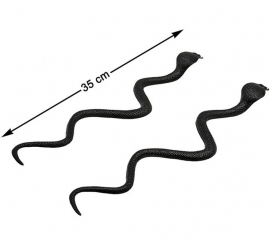 Pack of 2 Black Snakes 35Cm