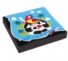 Pack of 20 Paper Pirate Napkins of 33x33 cm