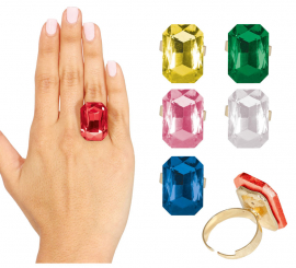 Imitation Gemstone Ring in Assorted Colors