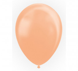 Pack of 25 Pearlescent Peach Metallic Balloons of 30 cm