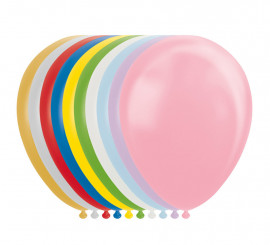 Pack de 25 Globos Metalizados/ Perlados Colores Surtidos de 30 cm