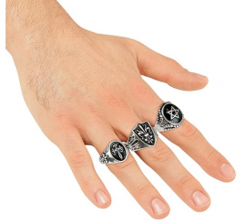 Pack de 3 Anillos Góticos surtidos