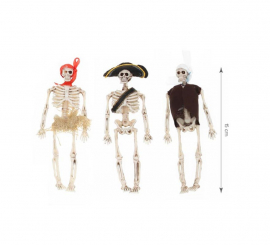 Pack of 3 Pirate Skeletons of 15 cm