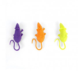 Pack of 3 decorative multicoloured mice
