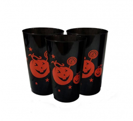 Confezione da 3 bicchieri Happy Pumpkins