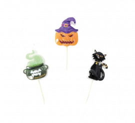 Pack de 3 Velas Halloween de 4x8 cm