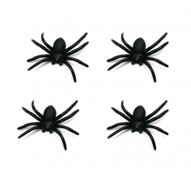 Pack of 4 black spiders