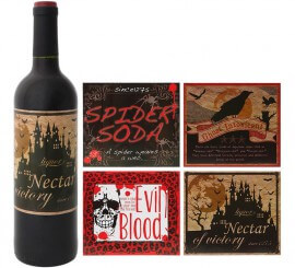 Pack de 4 autocolantes para garrafas