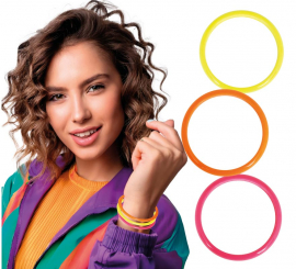 Pack de 4 Pulseras de 7,5 cm en colores surtidos