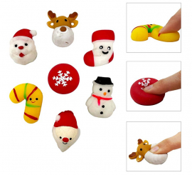 Pack de 48 figurines de Noël élastiques 5 cm