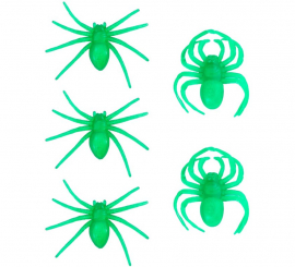 Pack of 5 Fluorescent Spiders