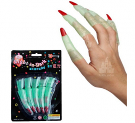 Pack of 5 Fluorescent Witch Nail Covers