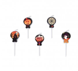 Pack de 5 Velas Halloween de 2,6x3,5 cm