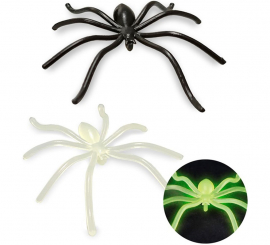 Pack of 6 assorted black and fluorescent spiders