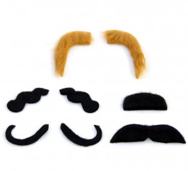 Pack of 6 Assorted Mustaches