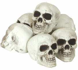 Pack of 6 Skulls 8 cm