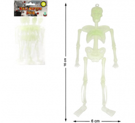 Packung mit 6 Skeletten 15 cm