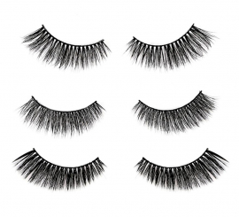 Pack of 6 long black eyelashes