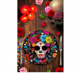 Pack of 6 colorful 23 cm Catrina Plates