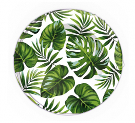 Pack of 6 Plates with leaf print