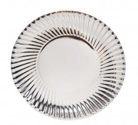 Pack of 6 Silver Plates of 23 cm