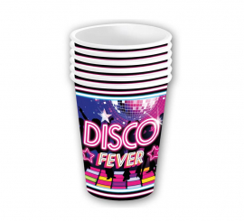 Pack of 6 Disco Fever Glasses of 240 ml/9 cm