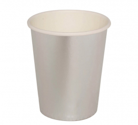 Pack de 6 Vasos Plateados de 10 cms (25ml)