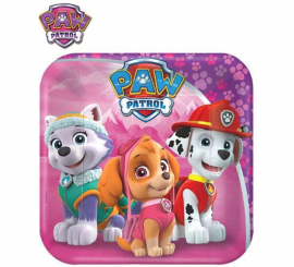 Packung mit 8 Paw Patrol-Papierfächern von 17,7 cm