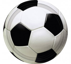 Pack of 8 Championship Soccer Plates of 17.7 cm