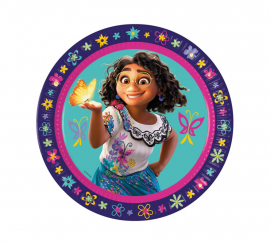 Pack of 8 Disney Cardboard Charm Plates of 23 cm