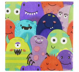 Pack of 8 colored Monster Napkins