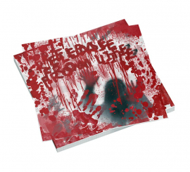 Pack of 8 Bloody Napkins of 33x33 cm